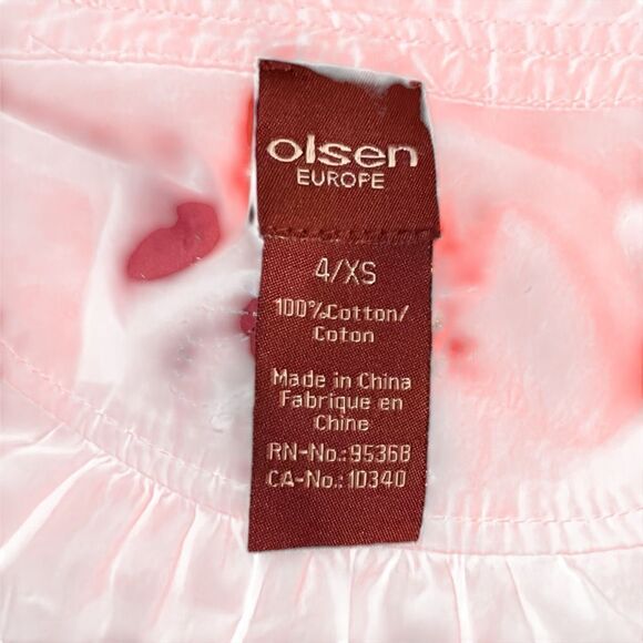 Olsen 100% cotton button down shirt. Size xs - Picture 3 of 5